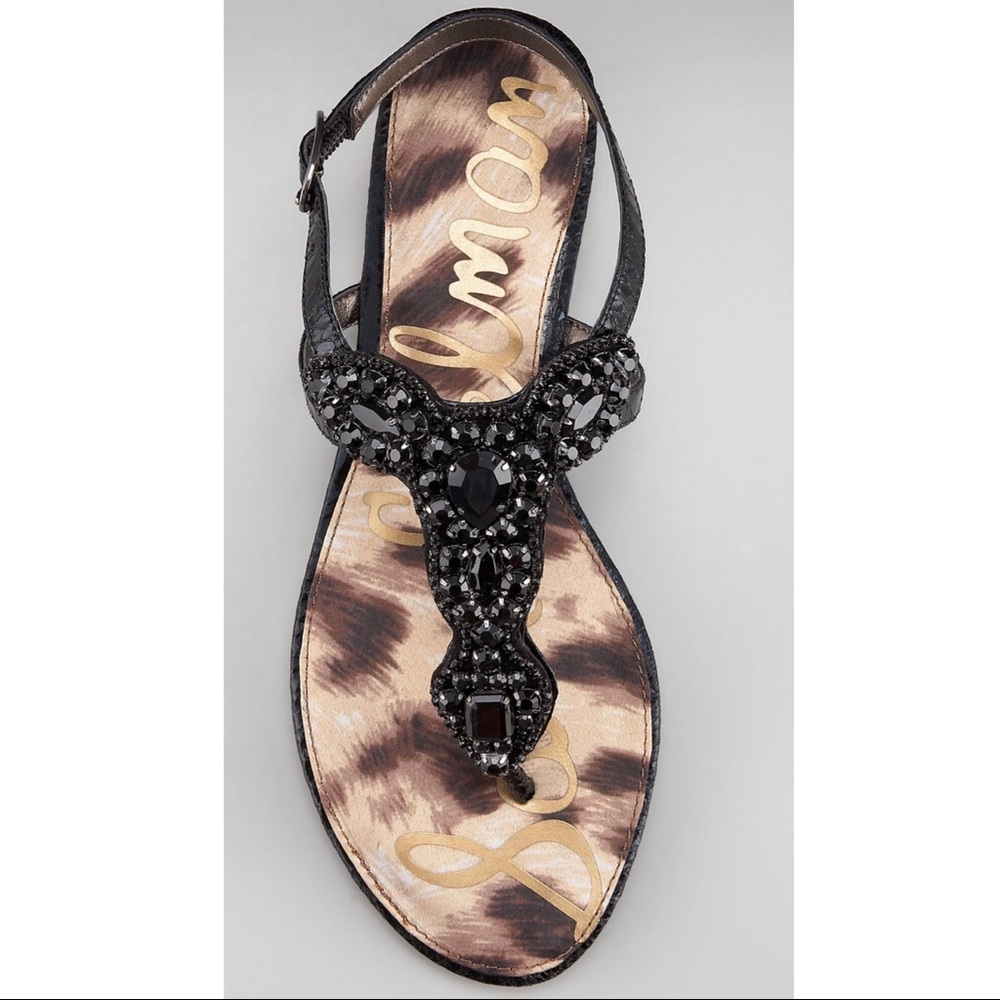 Sam Edelman Ross Beaded Sandal in Black- Size 6